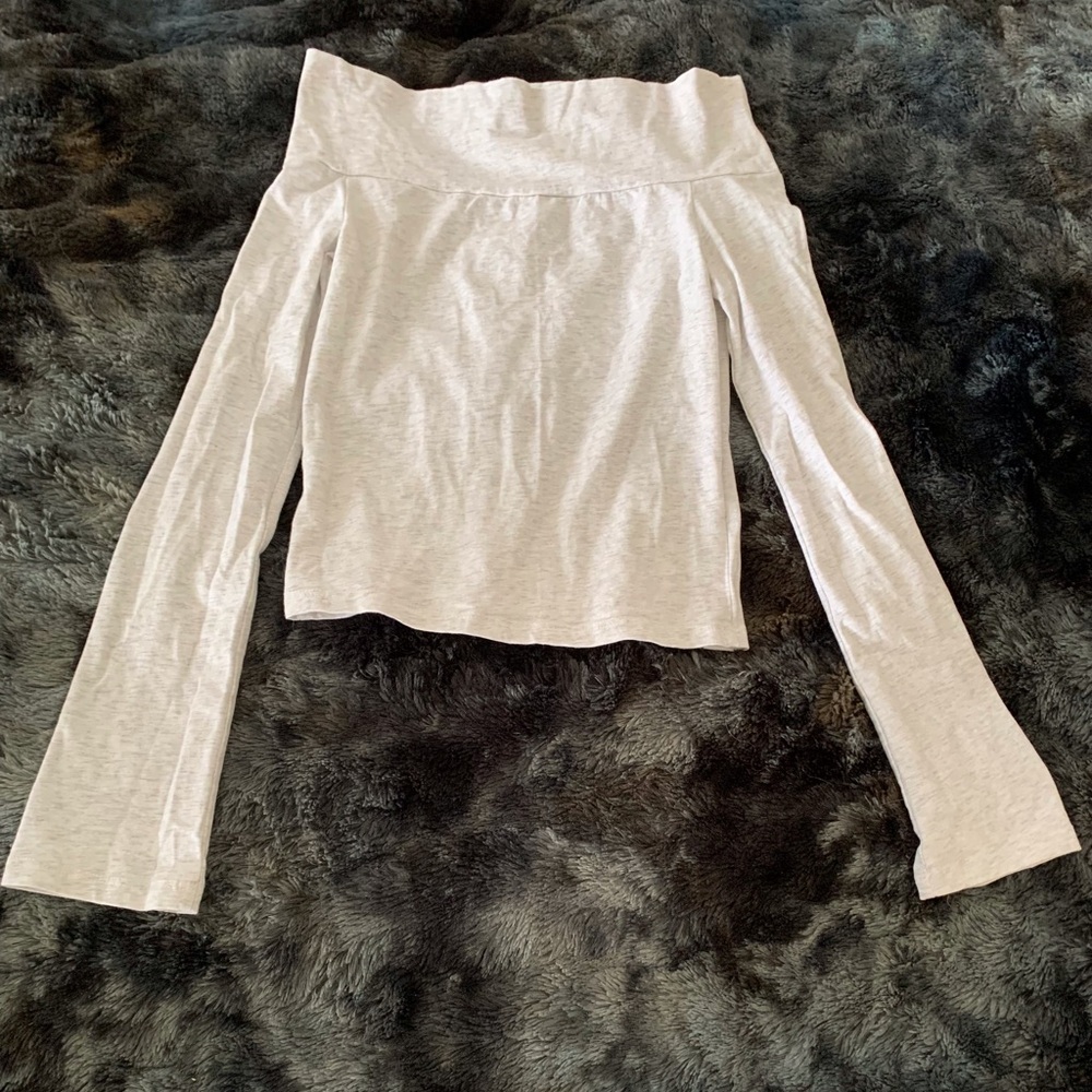 Off-Shoulder Gray Women's Top